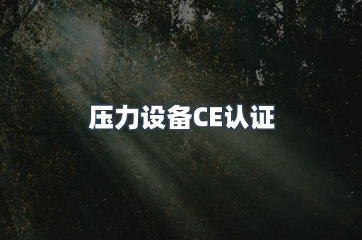 压力设备CE认证